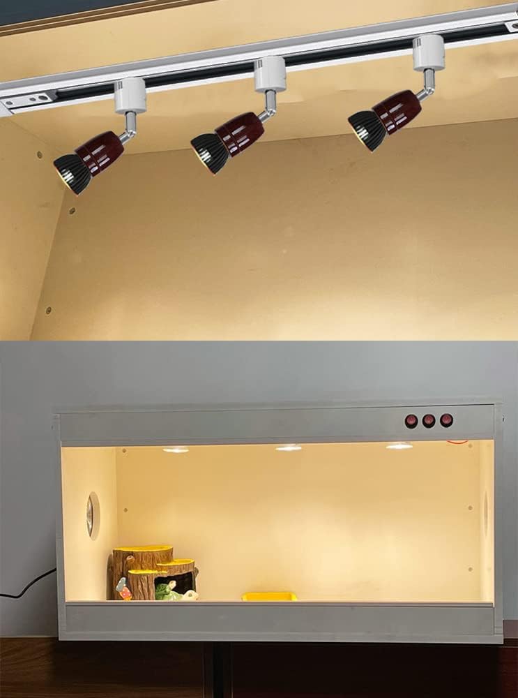KAYYELAMP Set of Three Brown Track Lighting Pendants with Adjustable Angle