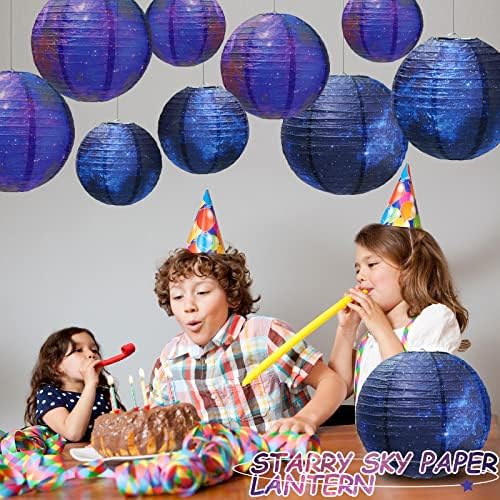 Galaxy Print Paper Lanterns 10PCS Space Theme Decor