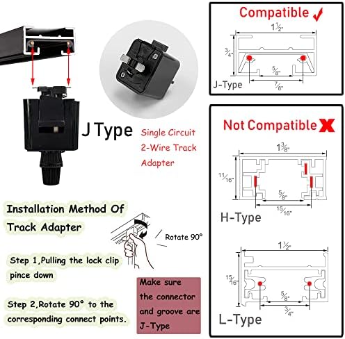 KAYYELAMP J Track Pendant Light No Bulb No Track