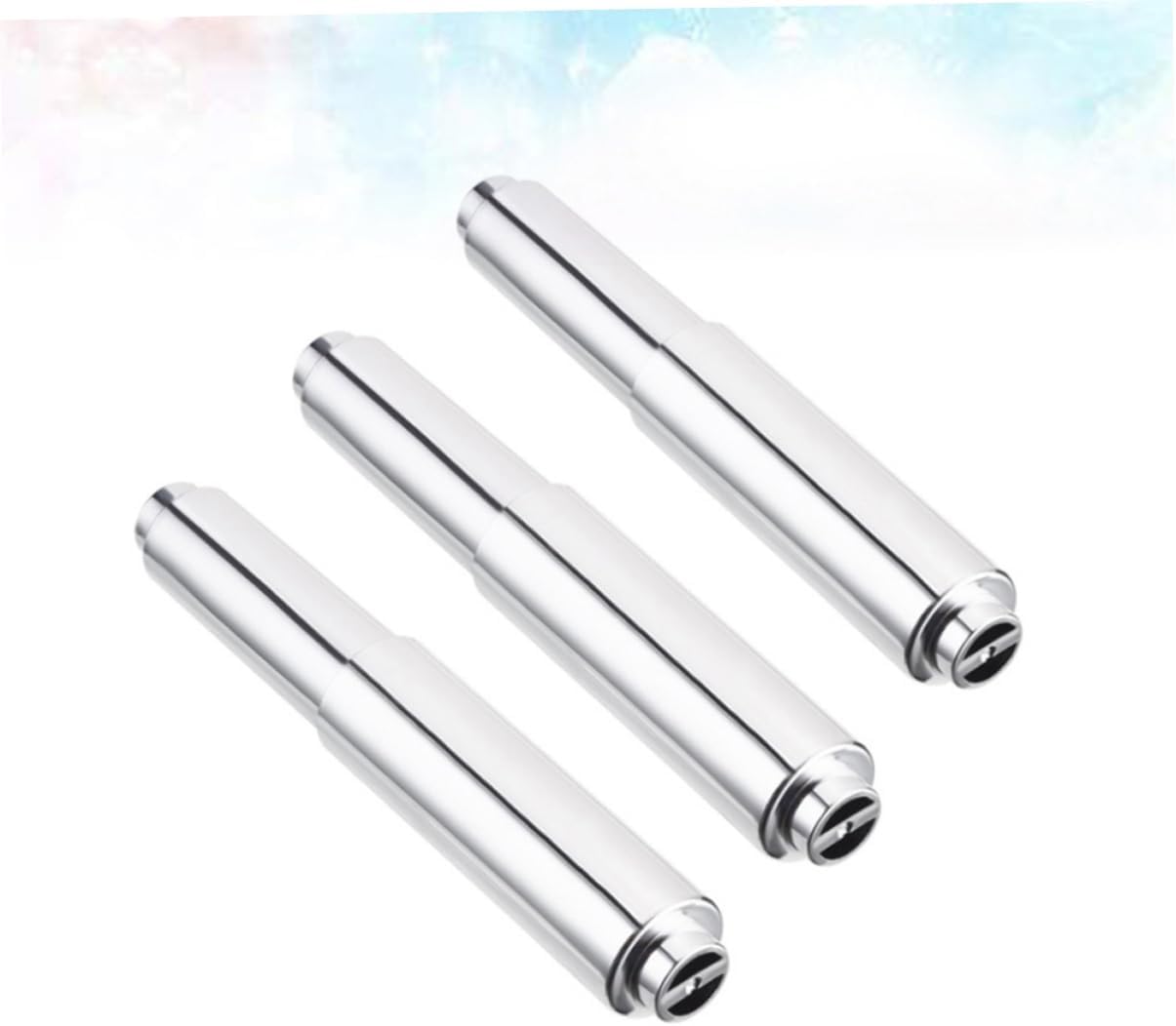 Mipcase 3Pcs Toilet Paper Holder for Bathroom Kitchen Silver