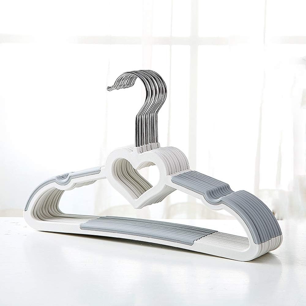 TBLOTYD Plastic Kids Hangers - 40 Pack Grey Non-Slip Space Saving