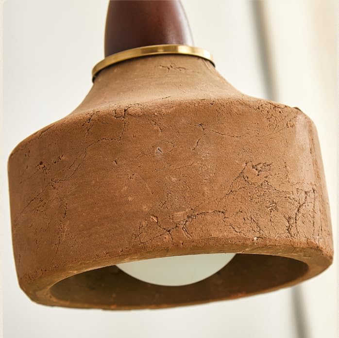 Kiven L Style Track Pendant Light with Brown Ceramic Globe