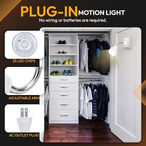 ShopN5 LED Motion Sensor Night Light with Flexible Neck