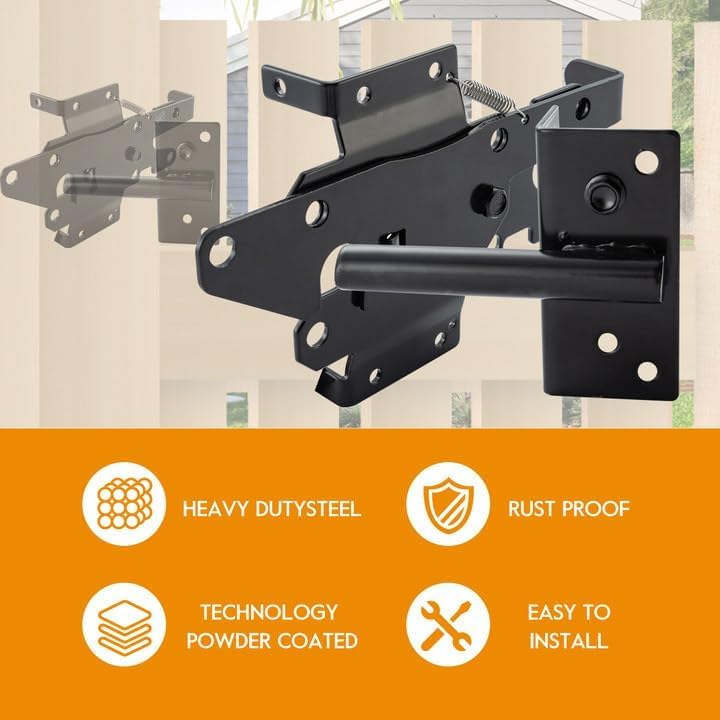 Secure Durable Wooden Fence Gate Latch