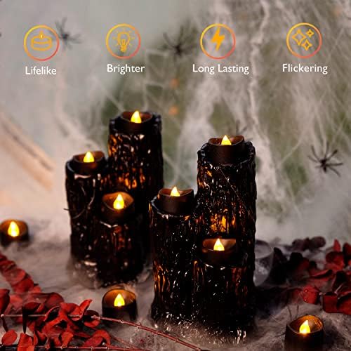 Homemory Flameless LED Black Tea Lights 24-Pack