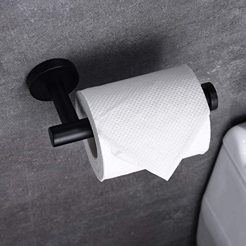 Hoooh Matte Black 3-Piece Bathroom Hardware Set