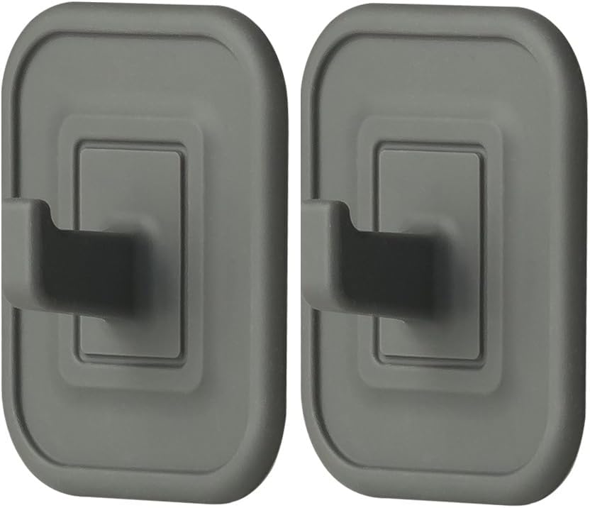 HOMEI 2-Pack Silicone Adhesive Shower Hooks