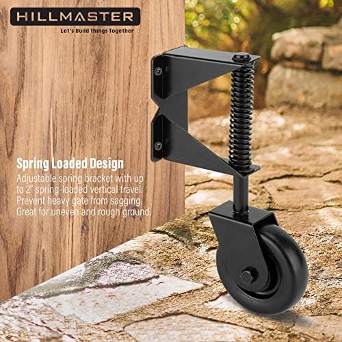 Sturdy 4-Inch Gate Wheel Kit for Outdoor Fences
