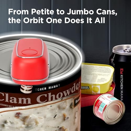 Kitchen Mama Orbit One Electric Can Opener Red