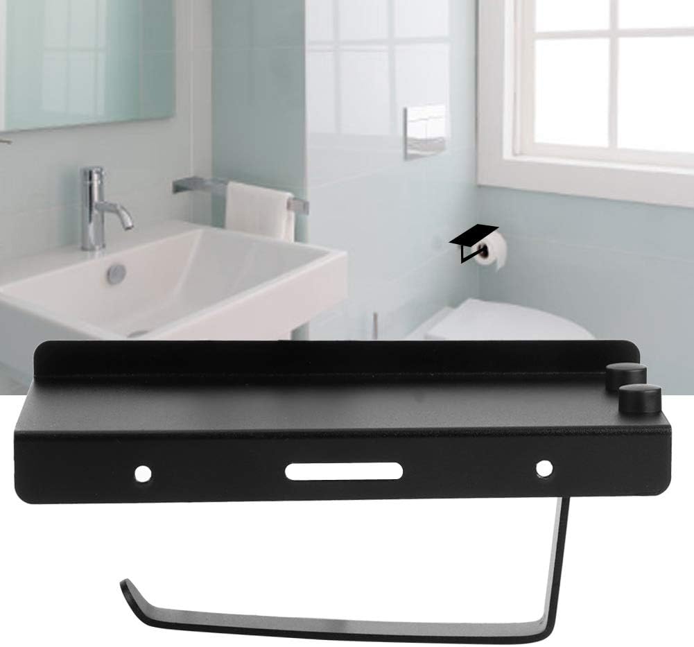 Duokon Toilet Paper Holder with Storage Shelf