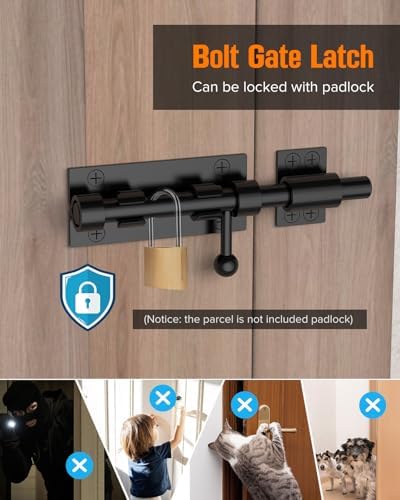 Barrel Bolt Latch 304 Stainless Steel Shed Door Lock