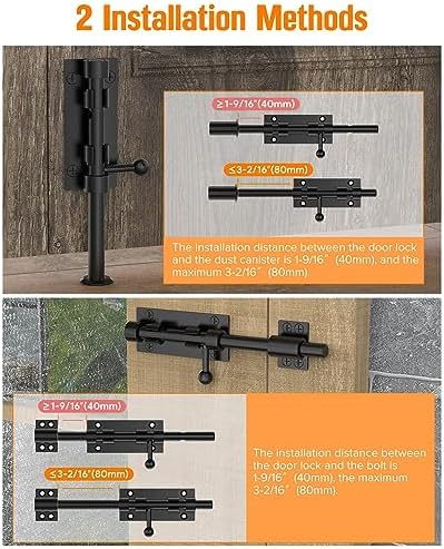 YogePote 77-Inch Barrel Bolt Latch 2-Pack