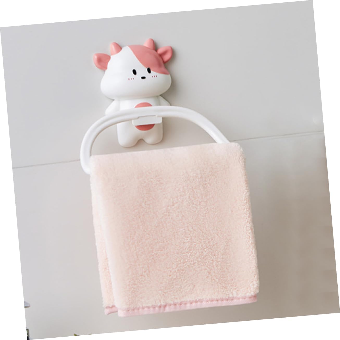 UTHCLO Cartoon Towel Rack Wall-Mounted Holder for Bathroom Kitchen
