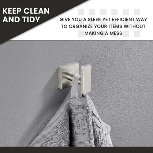 Suyar Bathroom Towel Hook Brushed Nickel 304 Stainless Steel