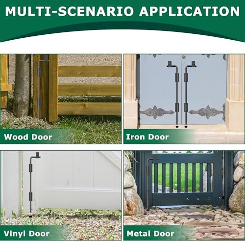 18-inch Heavy Duty Cane Bolt Gate Drop Rod Kit with Square Design