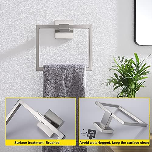 KOKOSIRI 32 Inches 2-Tier Ladder Towel Rack Brushed Nickel B5008BR-L32B3004BR