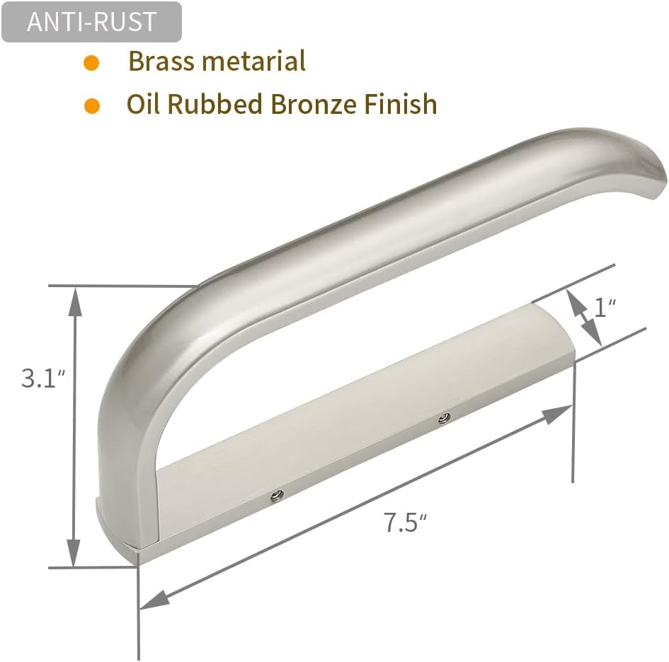 BESy Brass Toilet Tissue Holder Brushed Nickel
