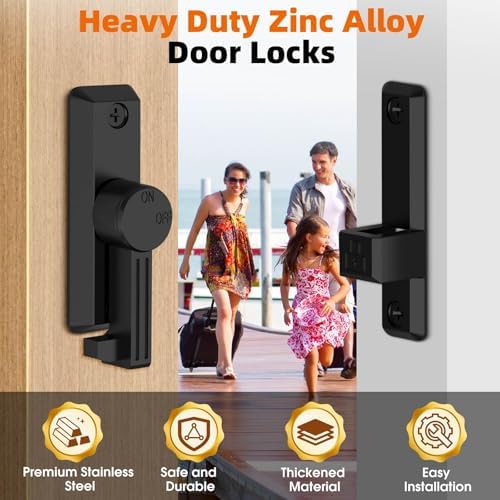 Sturdy Barn Door Lock with Multiple Installations