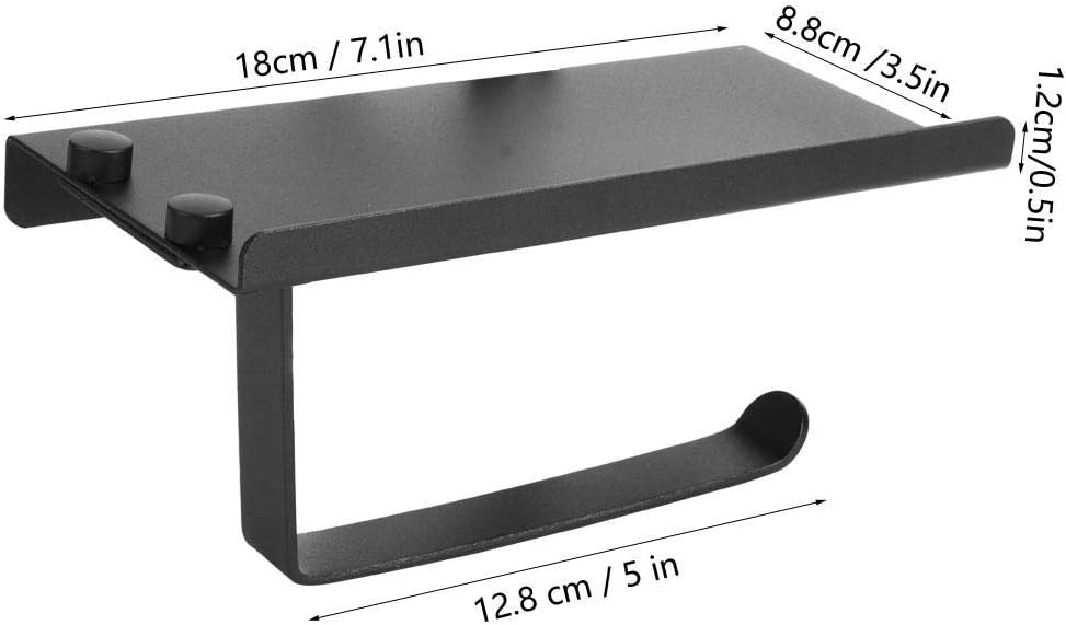 Duokon Toilet Paper Holder with Storage Shelf