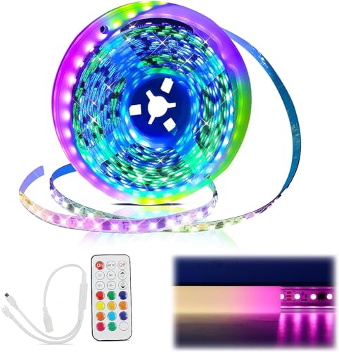 Muzata 164FT LED Strip Light High Intensity 96LEDsm Silver Aluminum Channel System