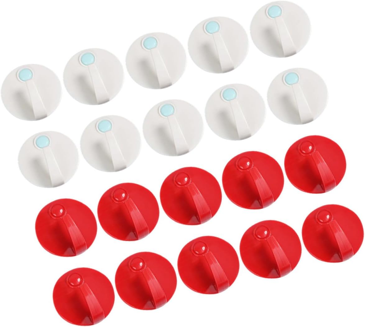 VILLCASE Red Adhesive Hooks Set 20pcs