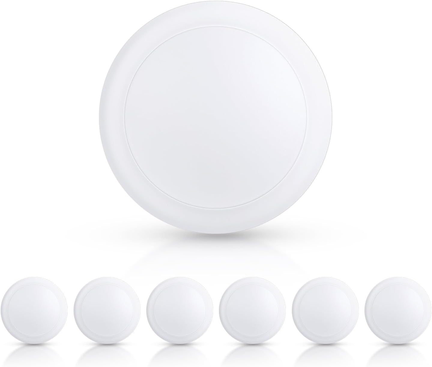 ECOELER 6 Pack LED Flush Mount Ceiling Light 165W 3000K Warm White Dimmable