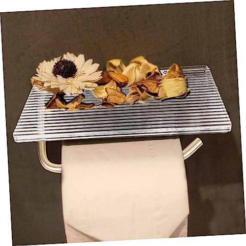 OSALADI Wall-Mounted Paper Towel Holder with Phone Shelf Durable and Space-Saving