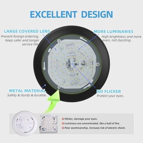 ECOELER 56 Inch LED Disk Light 6 Pack