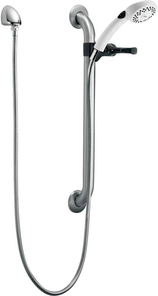 Discover the Delta RPW324HDF Handheld Shower with Grab Bar ADA Adjustable