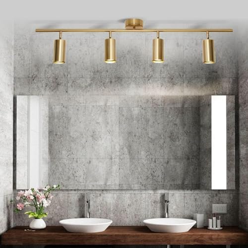 KCO 4-Light Gold LED Track Lighting Kit Brushed Brass