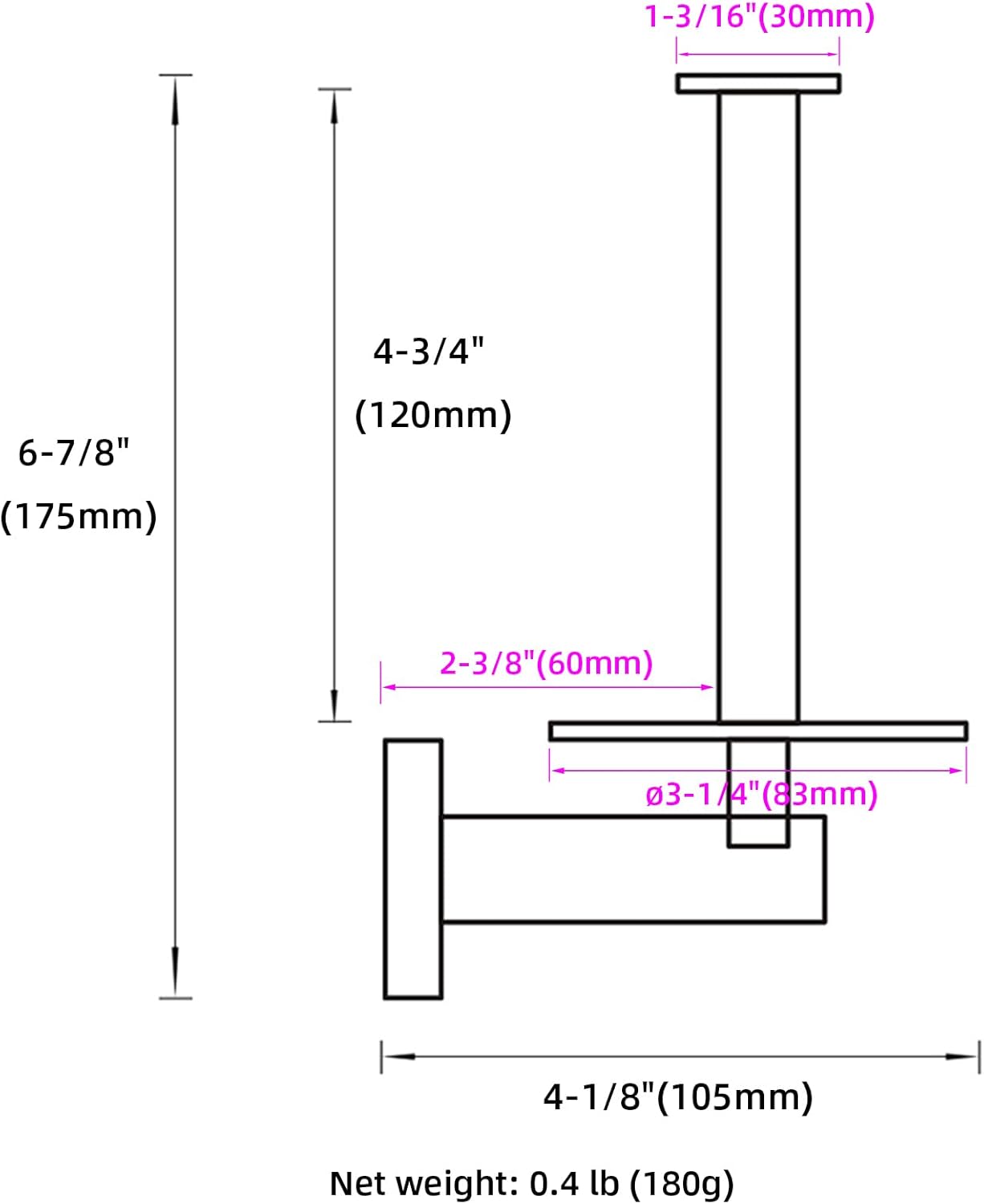 Aomasi Vertical Tray Toiletpaper Holder