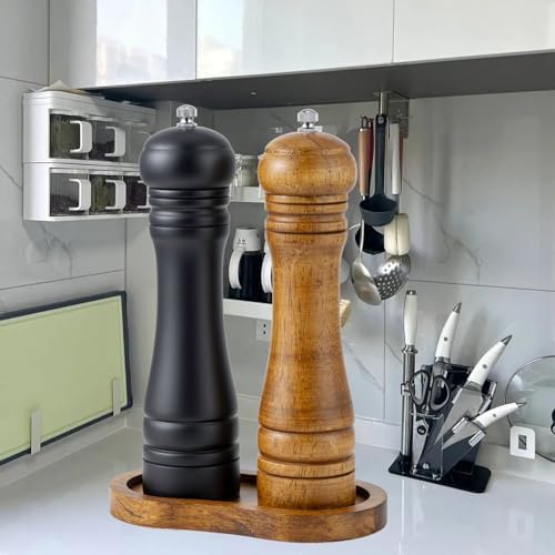 BINHAI Salt and Pepper Wood Mill Rest Tray