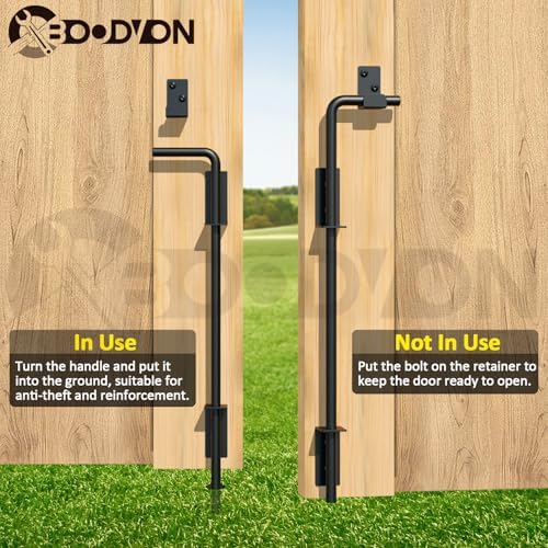 24 Cane Bolt Drop Rod Gate Hardware - Durable Weatherproof Gate Latch 1 Pack