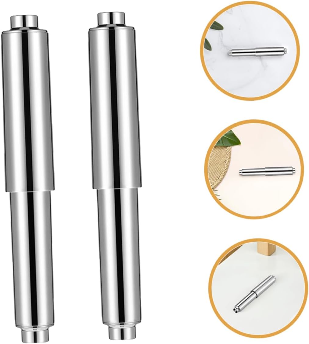Jojofuny 4PCS Toilet Paper Roller Replacement Chrome Spring Rod