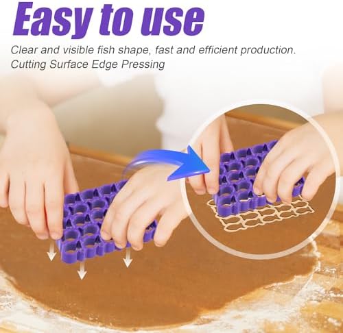 XIHIRCD 1pcs Gold Fish Cookie Cutter with 25 Cavities