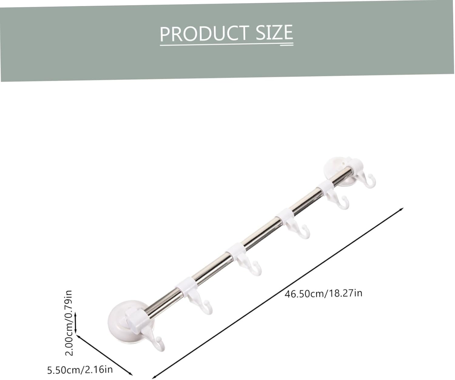 Housoutil 6 Hook Suction Cup Towel Mount 1