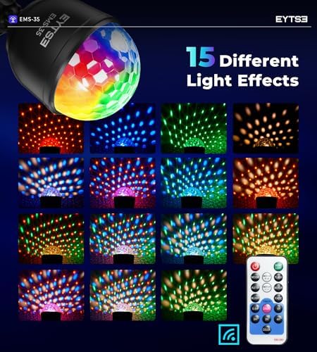 EYTSE 2-Pack Mini Disco Ball Lights with Remote