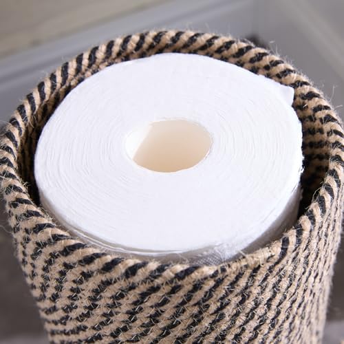 Luxury Jute Black Toilet Paper Holder