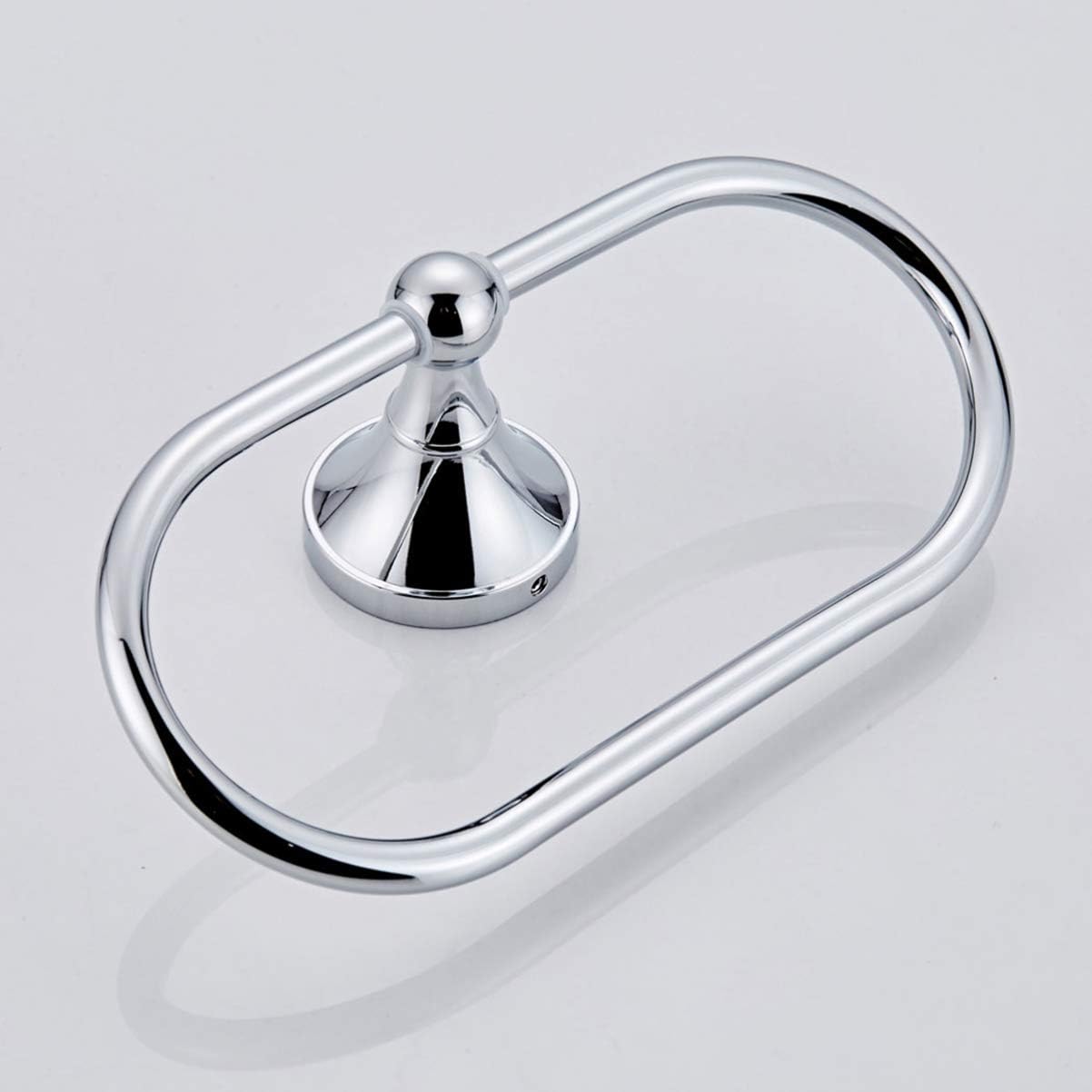 Veemoon Durable Brass Towel Ring with Chrome Finish