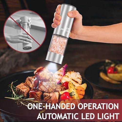 JINGASA Electric Salt Pepper Grinder Set with USB Charging