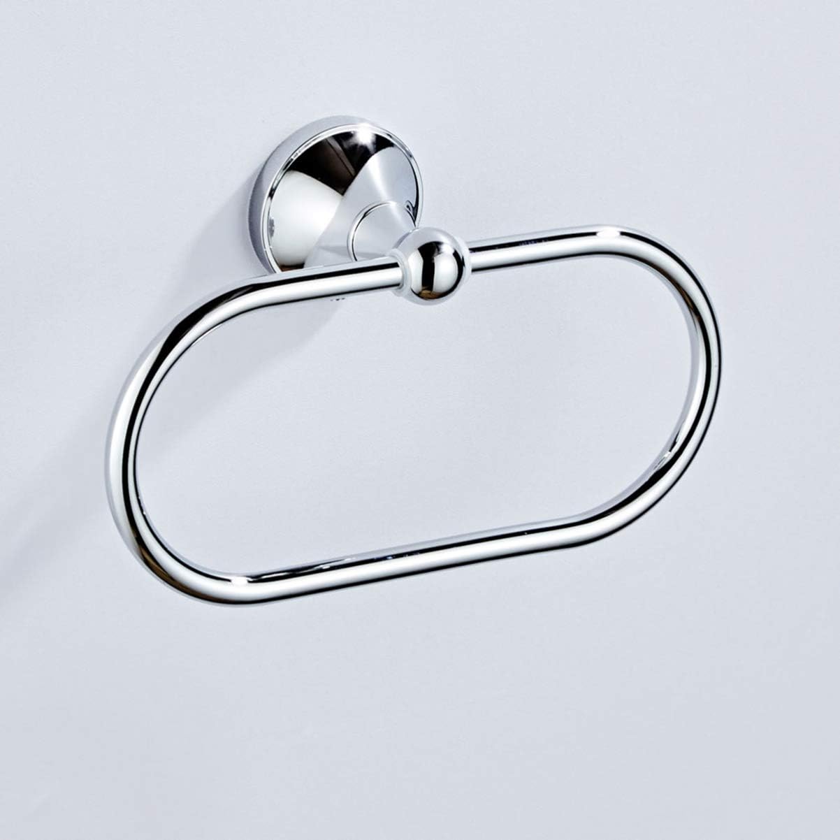 Veemoon Durable Brass Towel Ring with Chrome Finish