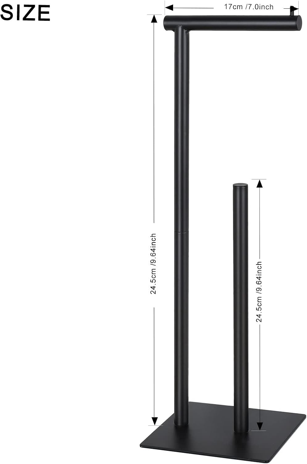 Sunexinlo Toilet Paper Holder Stand Set of 2 Black