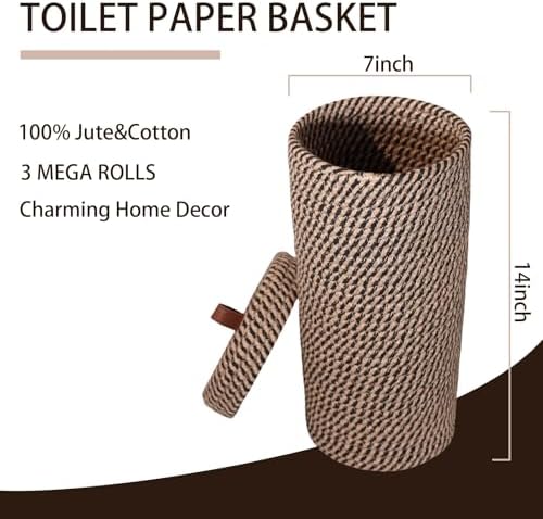 Luxury Jute Black Toilet Paper Holder
