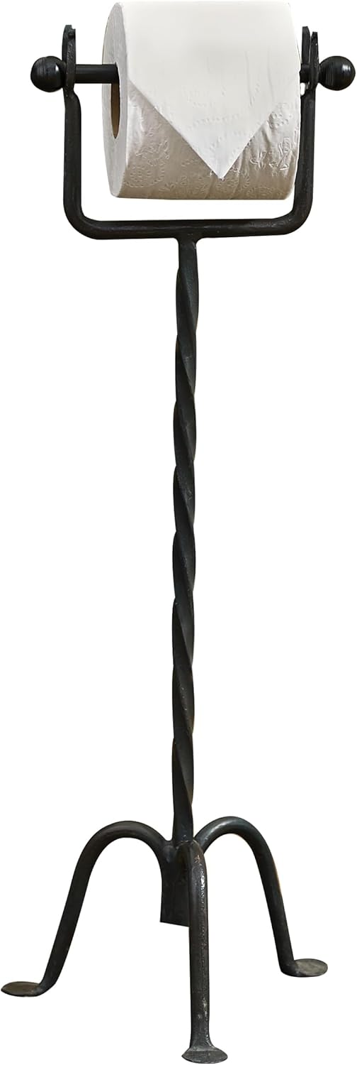 Park Designs Black Standing Toilet Paper Holder 23 H