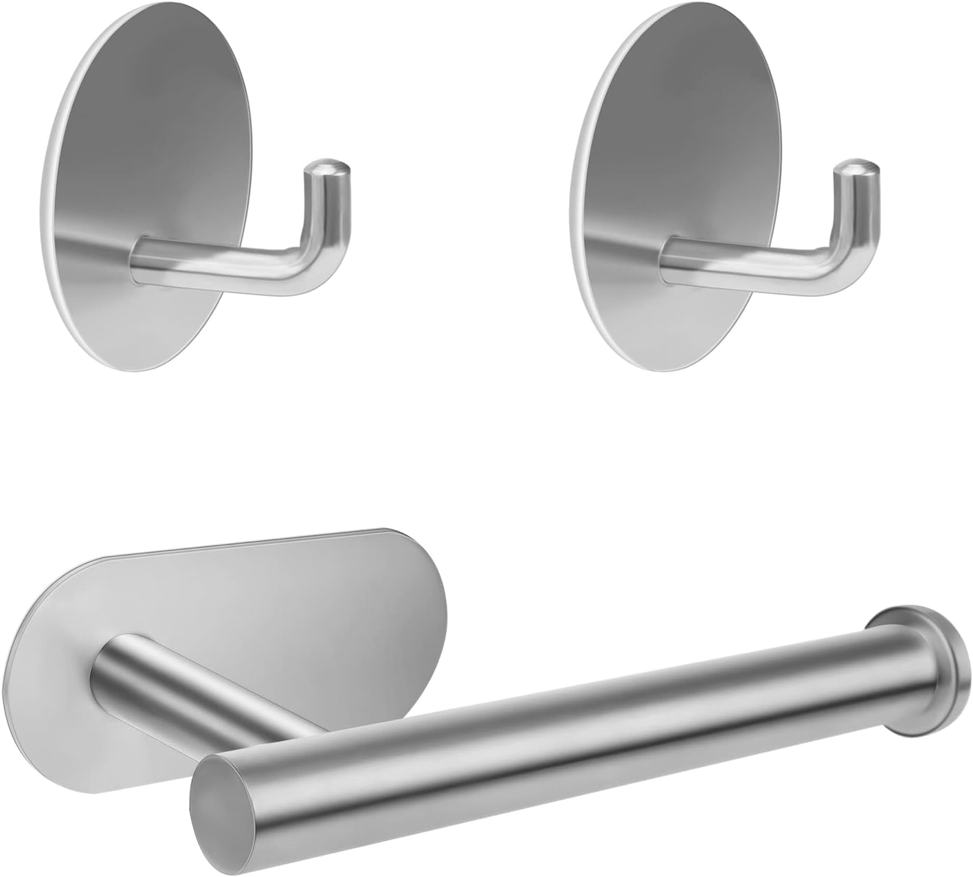 Doweiss Self Adhesive Toilet Paper Holder with 2 Hooks 1