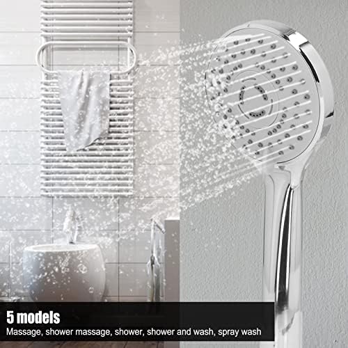 Stylish 5-in-1 G12 Thread Handheld Shower Head with Massage Self-Cleaning