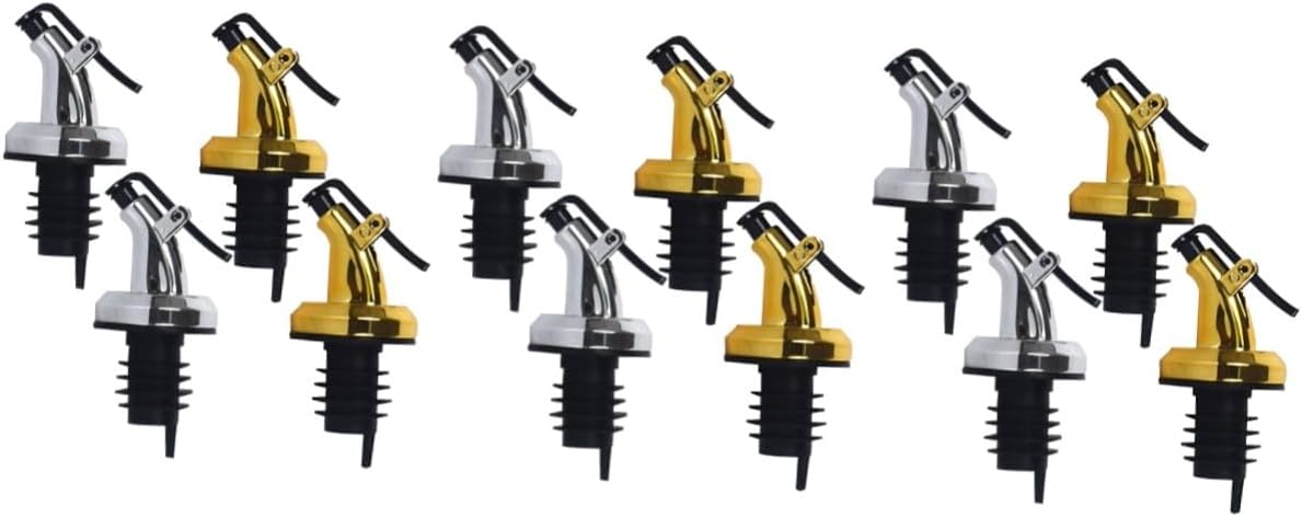 Alipis 12 Pcs Oil Nozzle Dispenser Set with Brush Lid