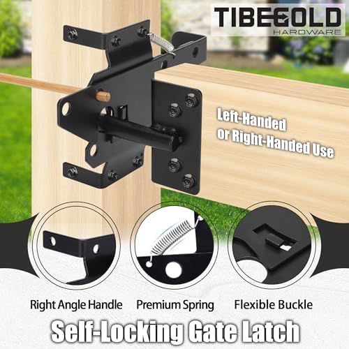Self-Locking Gate Latch with Gravity Mechanism