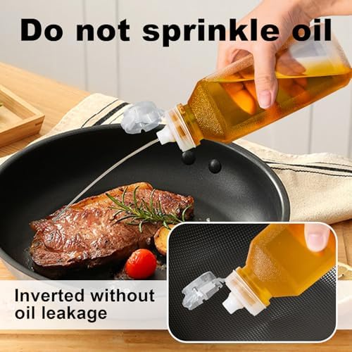 Uceoo 2 Pack Oil Dispenser Bottles with Funnels and Labels