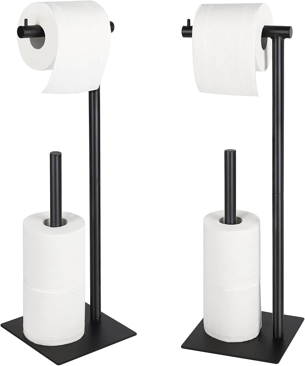 Sunexinlo Toilet Paper Holder Stand Set of 2 Black